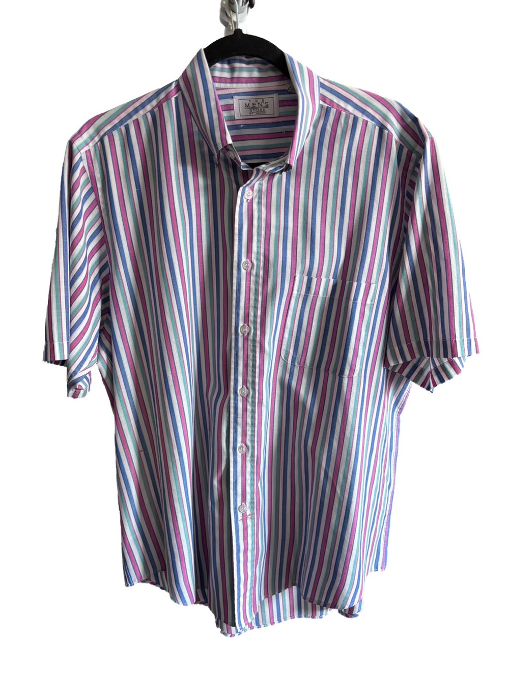 Rare 1990s Vintage Multicolor Short-Sleeve Button-Down Shirt